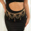 (C) Metallic Solid Color Waist Chain Heart Pendant Multi Layer Tassel Geometric Pattern 6