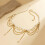 (C) Metallic Solid Color Waist Chain Heart Pendant Multi Layer Tassel Geometric Pattern 4