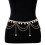 (C) Metallic Solid Color Waist Chain Heart Pendant Multi Layer Tassel Geometric Pattern 2