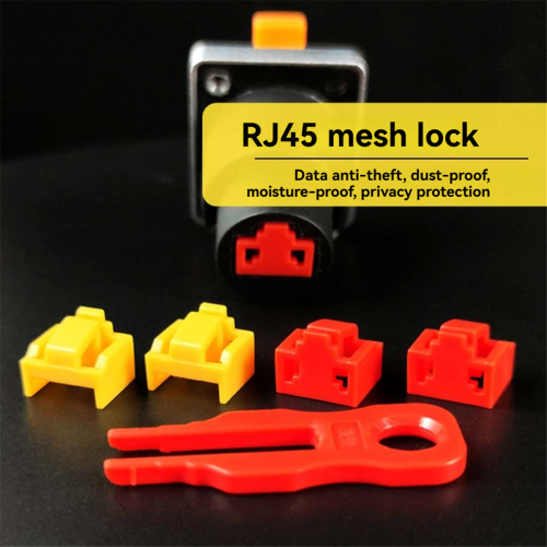 RJ45 Port Lock Kit with Key Ethernet Security Bloc 1