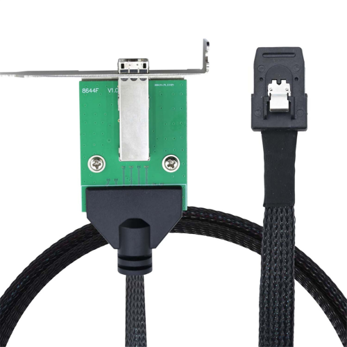 12G Εξωτερικό Mini SAS HD SFF-8644 Θηλυκό σε SFF-80 2