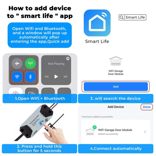 Tuya WIFI Smart Garagedeuropener Controller APP 2
