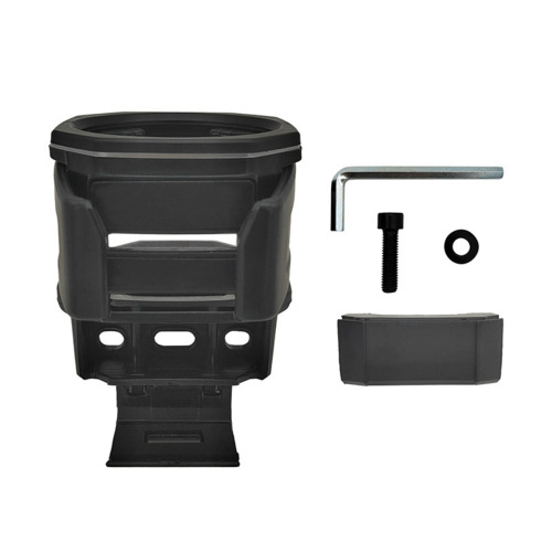 FIOTOK Mini Pattumiera Auto Portaoggetti 2 Pezzi – Cestino Portabicchiere Con Coperchio In ABS, Nero, Per Rifiuti, Penne, Monete, Accessorio Auto Universale - copertina