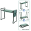 2-in-1-Gartenkniebank und -sitz, Klappsitz mit EVA 6