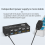Switch KVM compatível com 8K 60Hz DP/-USB 3.0 2 monitores 3