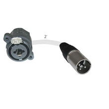 Floor Stage Box Panel Mount Pigtail Drop in No Solder (Combo > XLR Mal