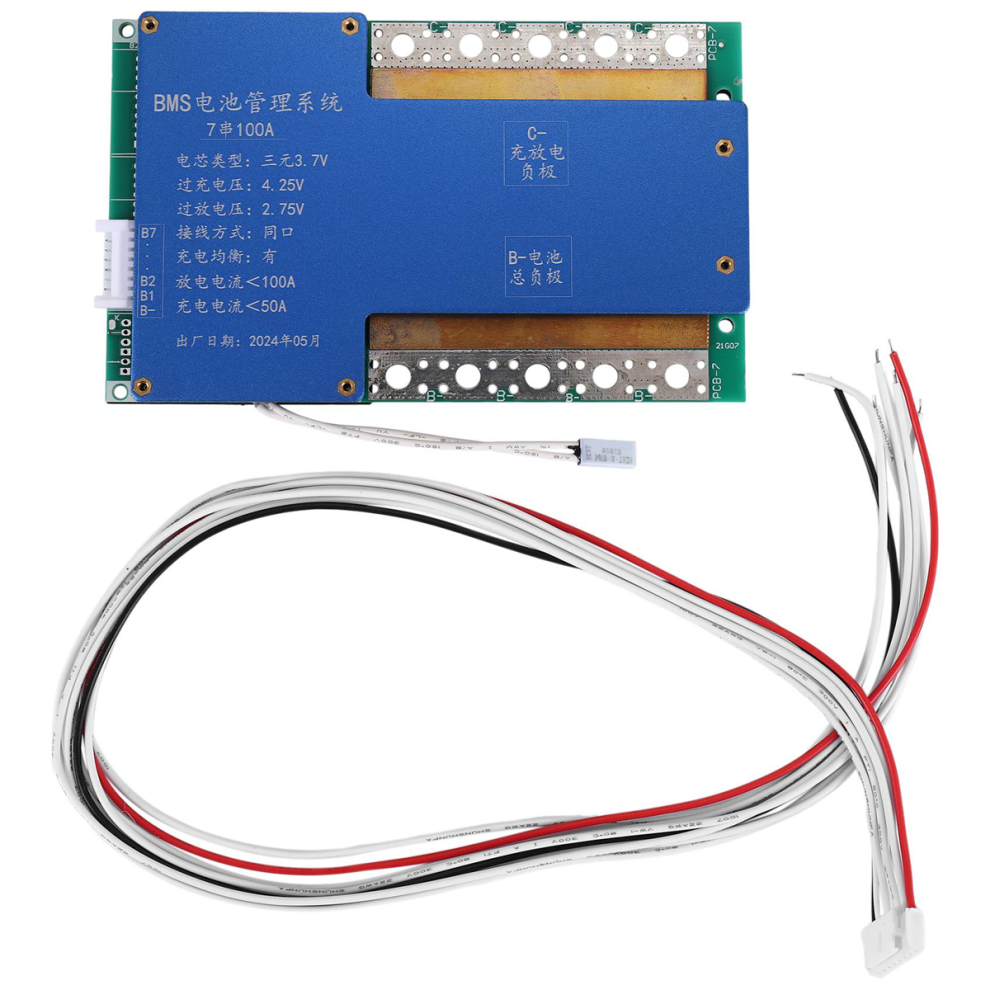Placa De BateríA De Litio 7S 24V 100A 18650 Equa-image