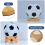 Football Night Light USB LED Circular Solid Wood G 6