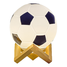 Fußball Nachtlicht USB LED Rund Massivholz G