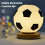 Football Night Light USB LED Circular Solid Wood G 4