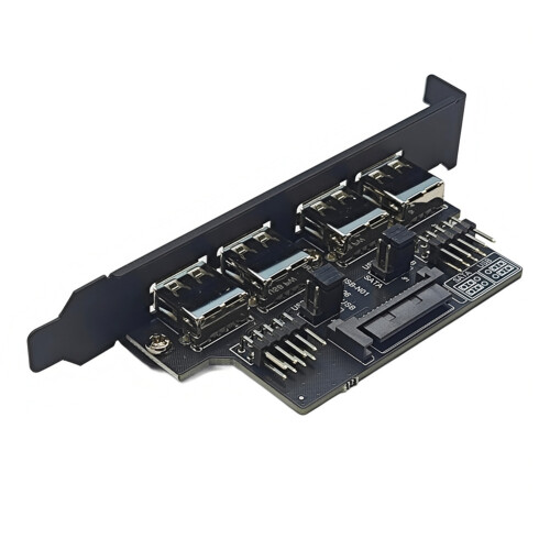 Κάρτα επέκτασης USB PCIE από διπλή θύρα 9PIN σε 4 θύρες USB2.0 2