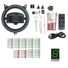 Kit Relógio Eletrônico DIY com LED Giratório DS1302