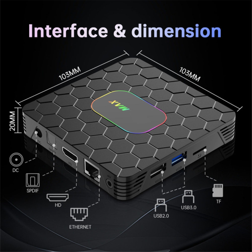 Nouveau Android 13.0 Smart TV BOX H96 MAX BOX Décodeur Netflix Media Player 2GB 16GB Rockchip