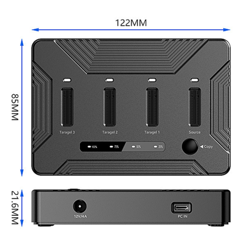 Chenyang Adattatore USB 3.2 Per SSD M.2 NVMe/SATA – 20Gbps, Chipset RTL9220, 2230/2242/2280