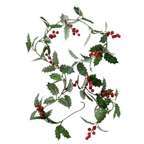 Artificial Berry Holly Garland Vine Decorations 2M