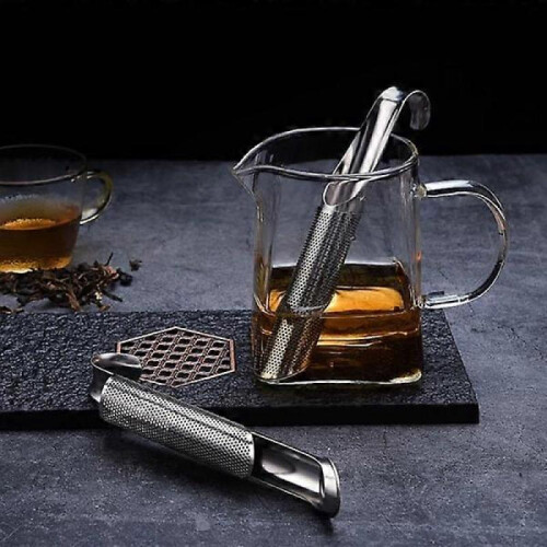 2x Tesil pipe stainless steel mesh tea infuser Metal look one size 2