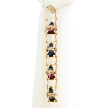 Fabric Ladder Christmas Doll Hanging Curtain Dress