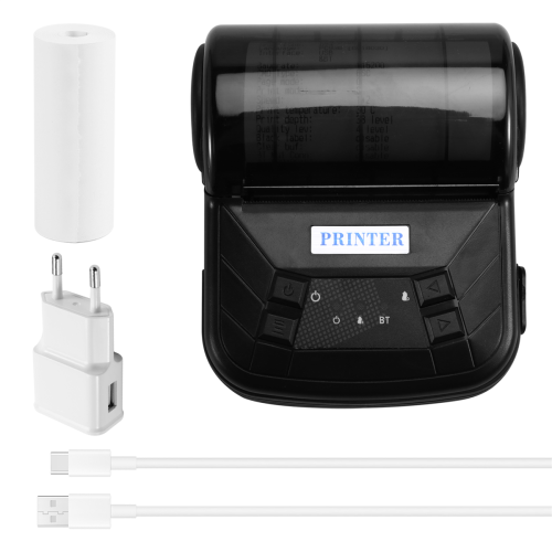 80mm Mini Thermal Printer Portable, Design High-Sp 1