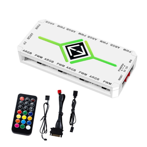 Ελεγκτής ARGB 5V 3 ακίδων, ψύξη 4 PWM, πλήμνη ανεμιστήρα για 1