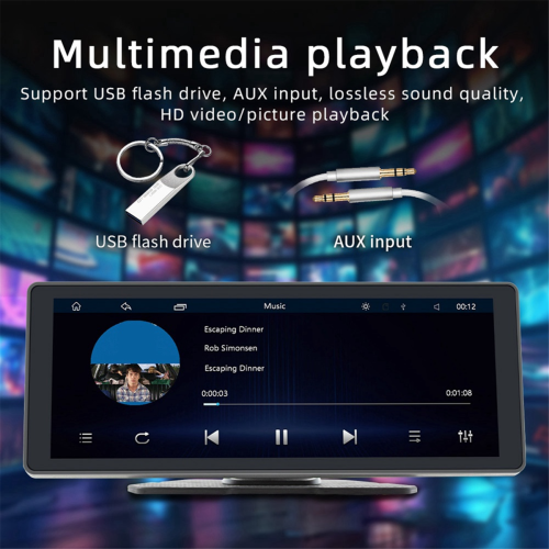 Φορητή οθόνη Bluetooth αυτοκινήτου 10,26 ιντσών με GPS πλοήγηση 1
