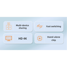 Comutador KVM -Compatível+VGA 4K 1080P com -Compatível