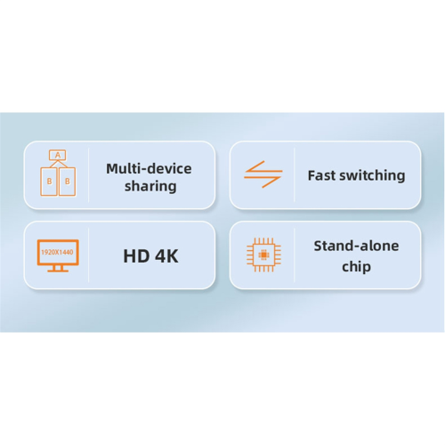Comutador KVM -Compatível+VGA 4K 1080P com -Compatível 1