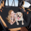 Capa para assento de carro para cães com fundo rígido e extensão traseira 5