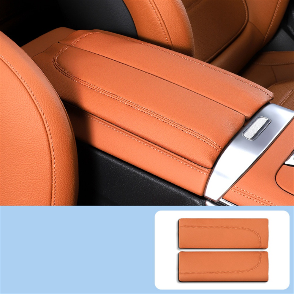 Car Central Console Armrest Box Booster Pad Pu Tri 4853655189134