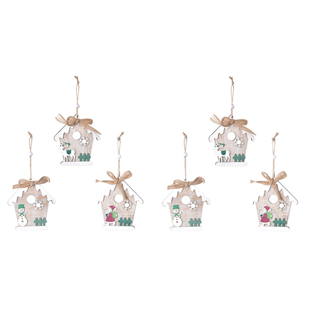 Pendentif cabane en bois pour décoration de Noël - Christma