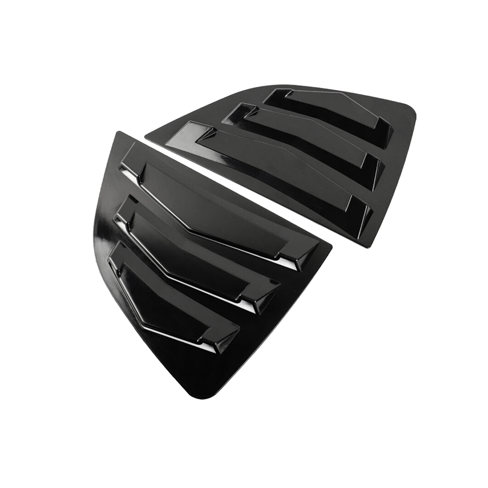 Rear Side Vent Quarter Window Louver Shutter Black 4853655106223