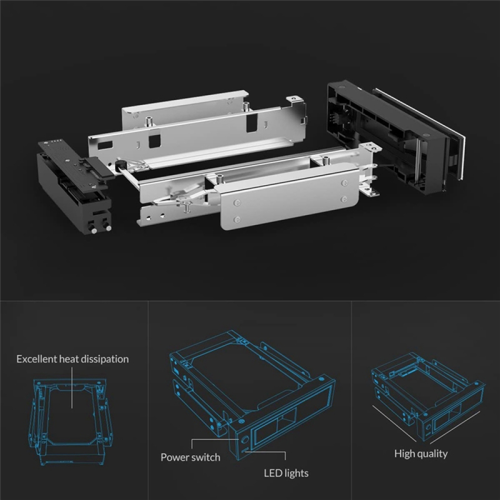 1106SS 3.5Inch Trayless Hot Swap Mobile Rack CD-RO 1