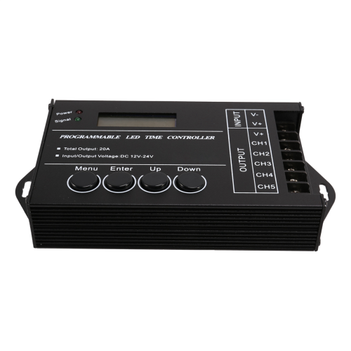 Programmerbar RGB LED-styrenhet DC12V-24V 5-kanalig LED-timingdimmer 1