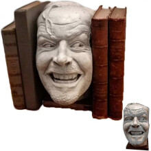 2024 New Book Ends - Decorative Bookends "here's Johnny" Sculpture, Whimsical Resin Desktop Ornament, Jack Nicholson Sculpture, for Home Office Deco