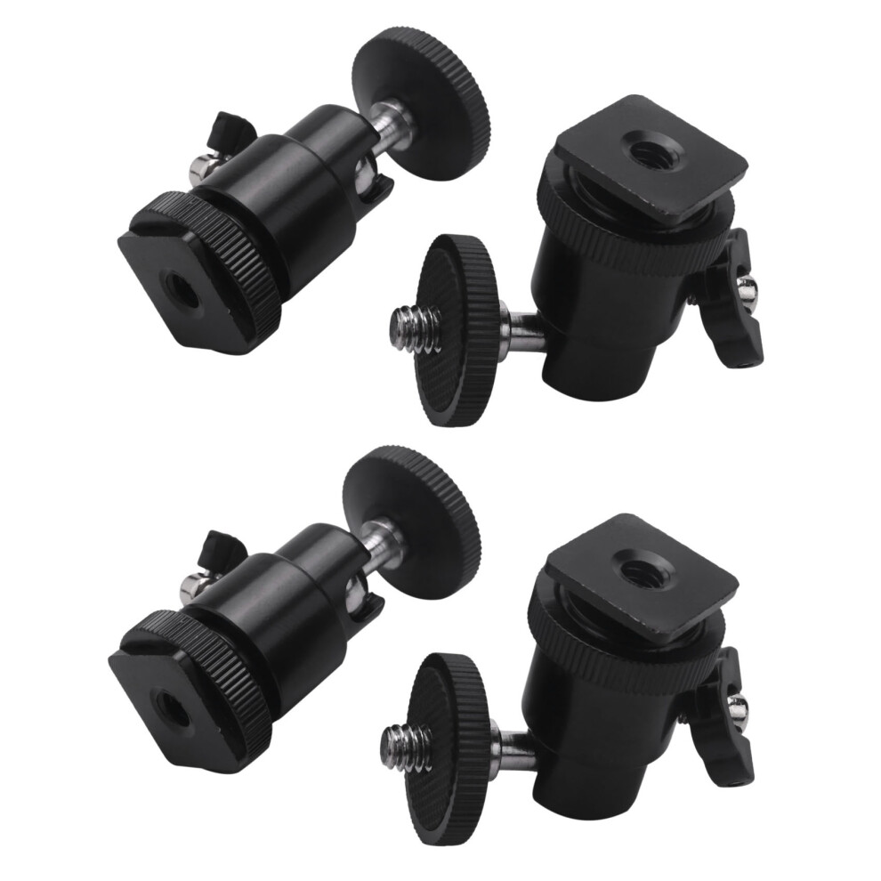 Mini Ball Head [4 Pack] With Hot Shoe Mount Adapter 360 Degree 4712844956936
