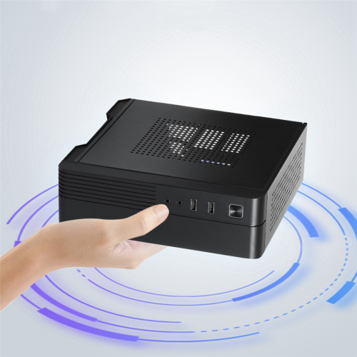 MX02 Mini ITX-datorchassi HTPC-chassi USB2.0 för kontorsföretag