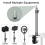 C Tripod Clamp Desk Mount Light Stand with Ball Head Table Fixture 4