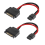 2Pcs SATA 15Pin Male To 6Pin SATA Cable 5