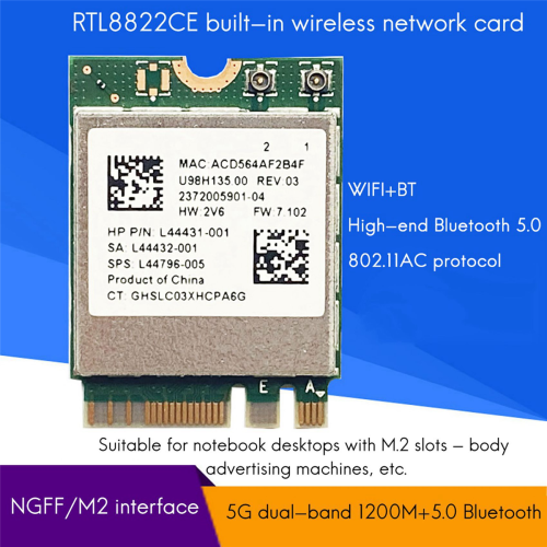 Gigabit Wifi Bluetooth 5.0 M.2 NGFF Interface Wifi Wireless Module 2