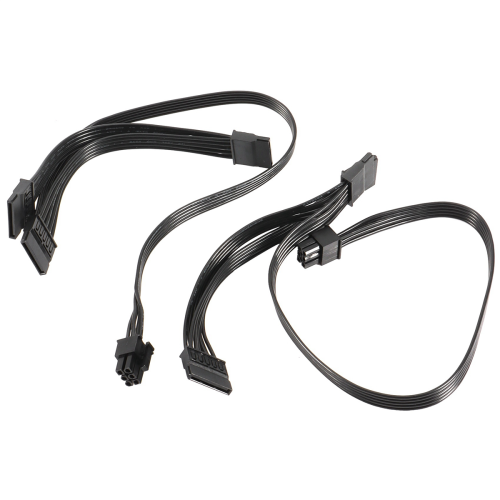 2Pcs 6 Pin to 3X SATA Driver Power Cable for Supernova 650 750 1