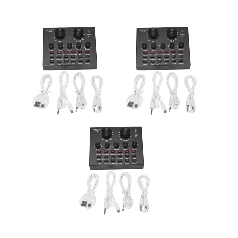 V8 Sound Card Audio Set Interface External Usb Live Microphone Sound 4713569807923