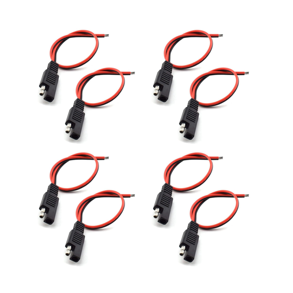 2 Pcs Sae Extension Cable 10A Solar Battery Panel Sae Wire 1Ft/30Cm 4713569811197
