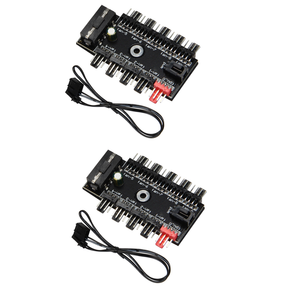 10 Port Pc Chassis Fan Hub Cpu Cooling Hub 12V 4 Pin Fan Pwm Hub 4713569808975