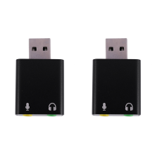 7.1-kanals USB-ljudkort i aluminiumlegering för dator, USB 7.1-ljudkort