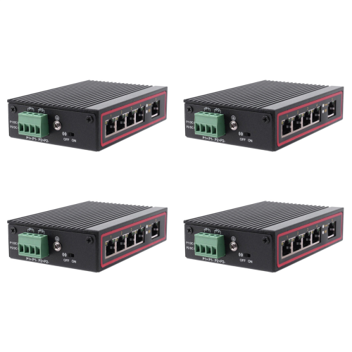 5-Port RJ45 10/100M Ethernet Desktop Switch Hubs Laptop DIN Rail Type