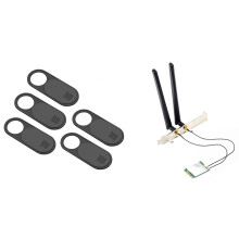 Skyddsfodral för webbkamera och surfplattor, 5-pack svart