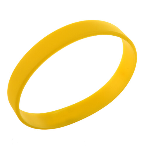 Silikon gummiarmband i gult 1