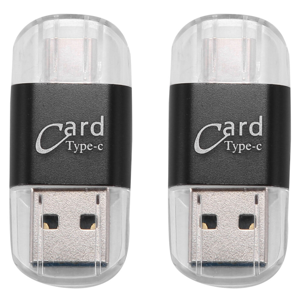 Card Reader Aluminum Usb Type C Sd/Tf Memory Card (Black) Black 4713569816581