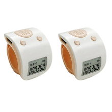 Mini digital LCD elektronisk fingerringräknare - vit