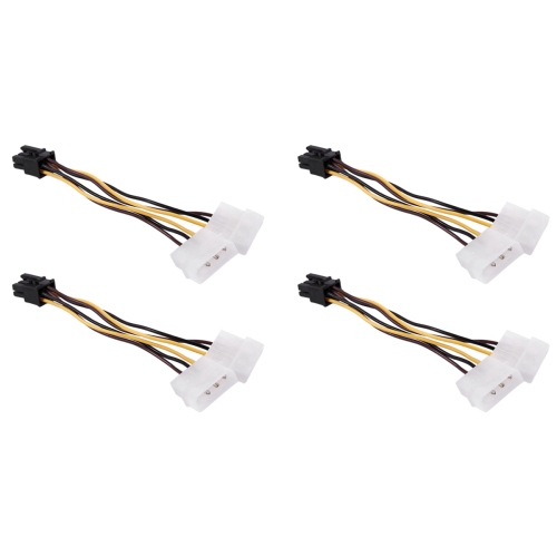 En dubbel 4-pin Molex IDE till 6-pin PCI-E grafikkortsströmkabel