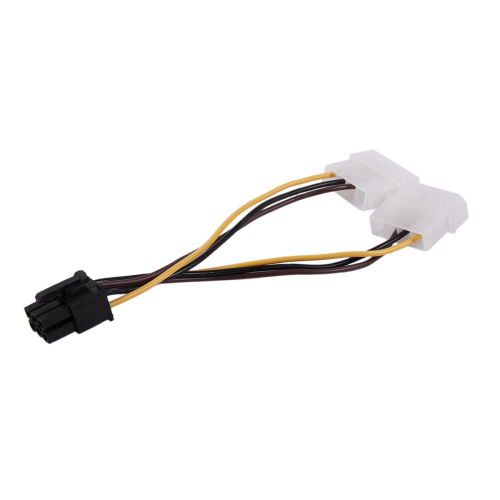 En dubbel 4-pin Molex IDE till 6-pin PCI-E grafikkortsströmkabel 2